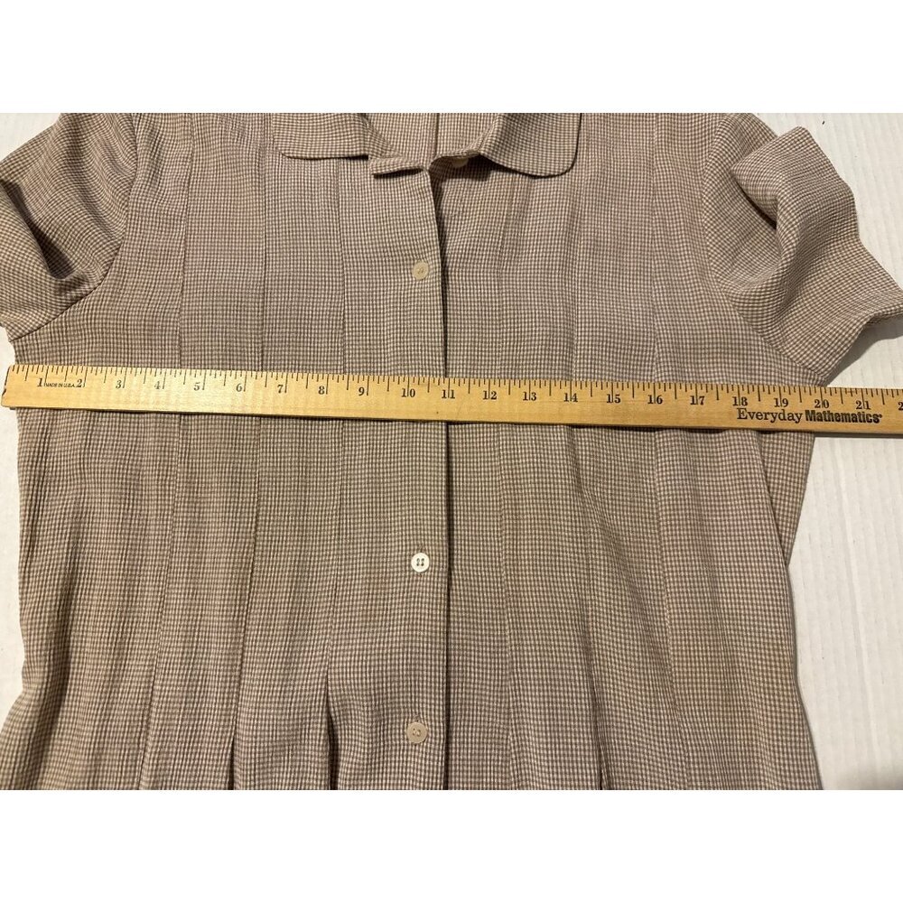 Vintage Sarah Chapman Maxi Gingham Modest Button Up Tie - Back Dress Size 12 - Picture 10 of 15